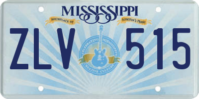 MS license plate ZLV515