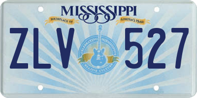 MS license plate ZLV527