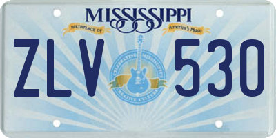 MS license plate ZLV530