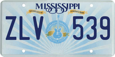 MS license plate ZLV539
