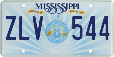 MS license plate ZLV544