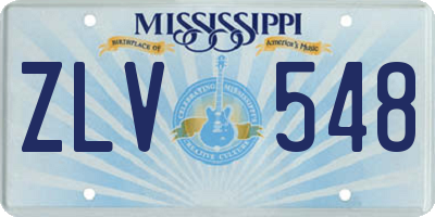 MS license plate ZLV548