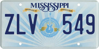 MS license plate ZLV549