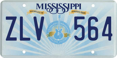 MS license plate ZLV564