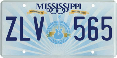 MS license plate ZLV565