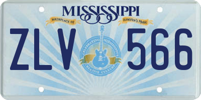 MS license plate ZLV566