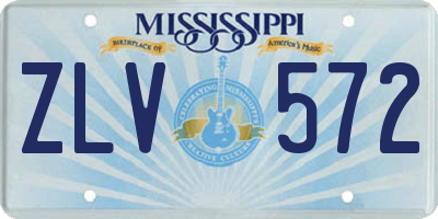 MS license plate ZLV572