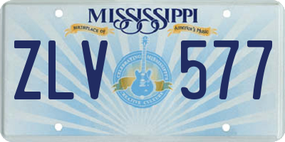 MS license plate ZLV577