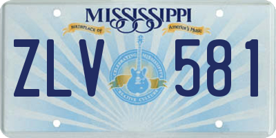 MS license plate ZLV581