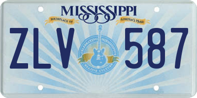 MS license plate ZLV587