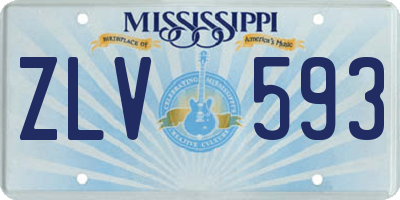 MS license plate ZLV593