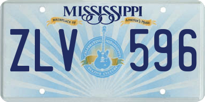 MS license plate ZLV596