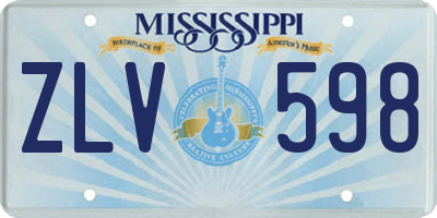 MS license plate ZLV598