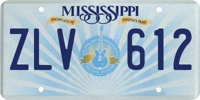 MS license plate ZLV612