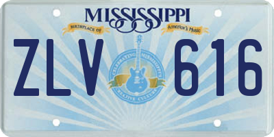 MS license plate ZLV616