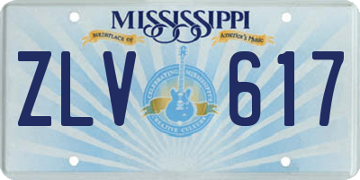 MS license plate ZLV617