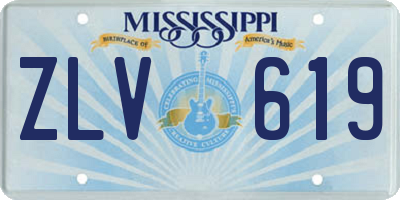 MS license plate ZLV619