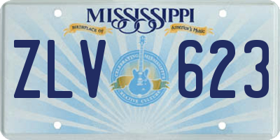 MS license plate ZLV623