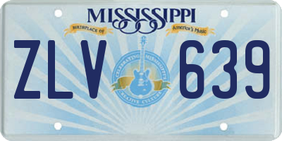 MS license plate ZLV639