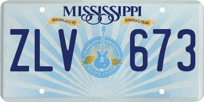 MS license plate ZLV673