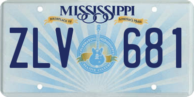 MS license plate ZLV681
