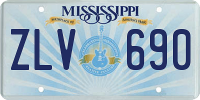 MS license plate ZLV690