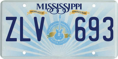 MS license plate ZLV693