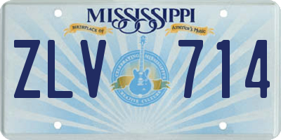 MS license plate ZLV714
