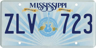 MS license plate ZLV723