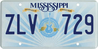 MS license plate ZLV729