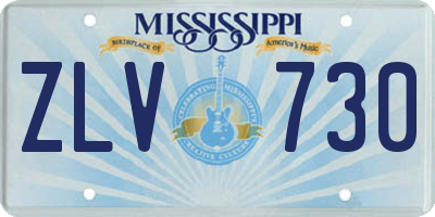 MS license plate ZLV730