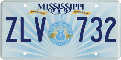 MS license plate ZLV732
