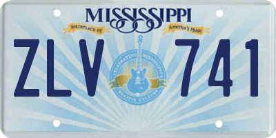 MS license plate ZLV741
