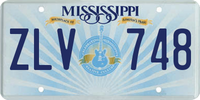 MS license plate ZLV748