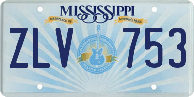 MS license plate ZLV753