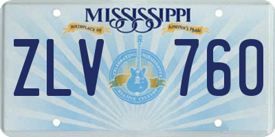 MS license plate ZLV760