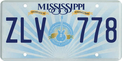 MS license plate ZLV778