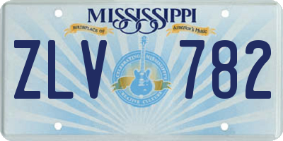 MS license plate ZLV782