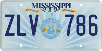MS license plate ZLV786