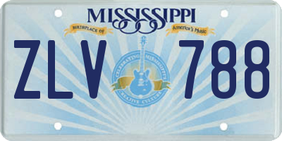 MS license plate ZLV788