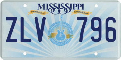 MS license plate ZLV796