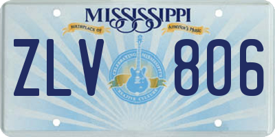 MS license plate ZLV806