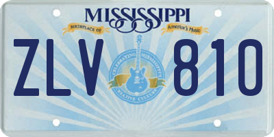 MS license plate ZLV810