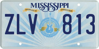 MS license plate ZLV813