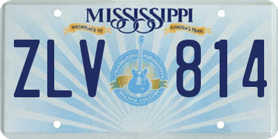 MS license plate ZLV814