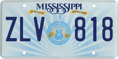 MS license plate ZLV818