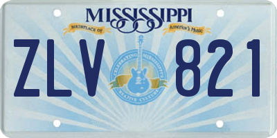MS license plate ZLV821
