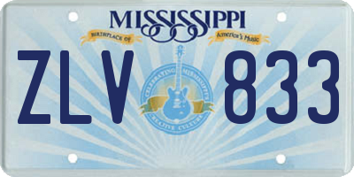 MS license plate ZLV833