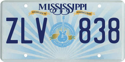 MS license plate ZLV838