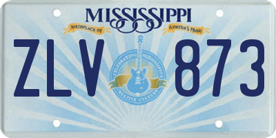 MS license plate ZLV873